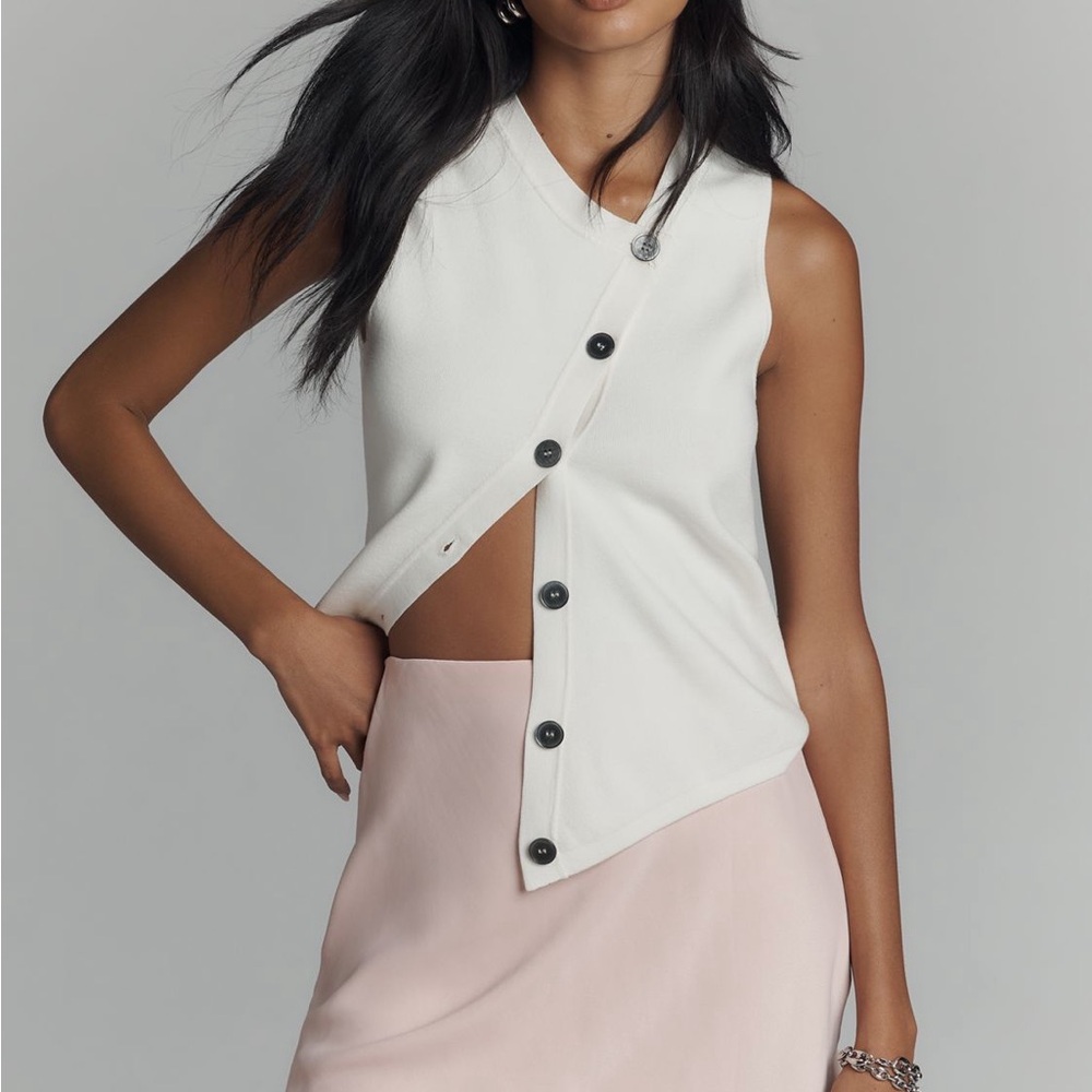 Anthropologie Soft Pink A-Line Midi Skirt